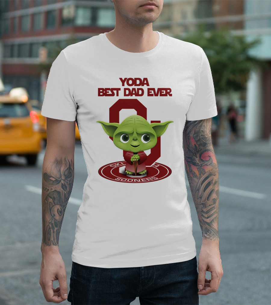 Yoda Best Dad Ever Oklahoma Sooners T-Shirt