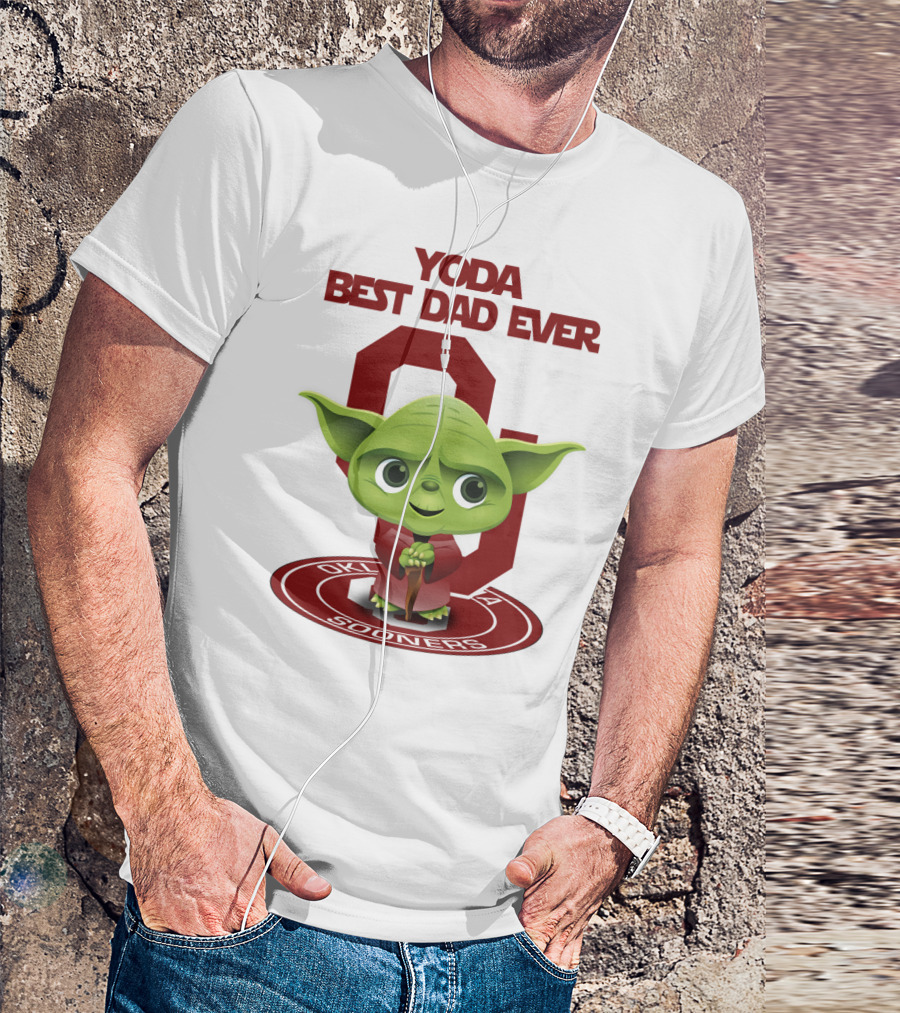 Yoda Best Dad Ever Oklahoma Sooners T-Shirt