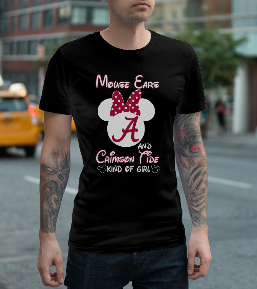 Mouse Ears And Crimson Tide Kind Of Girl T-Shirt
