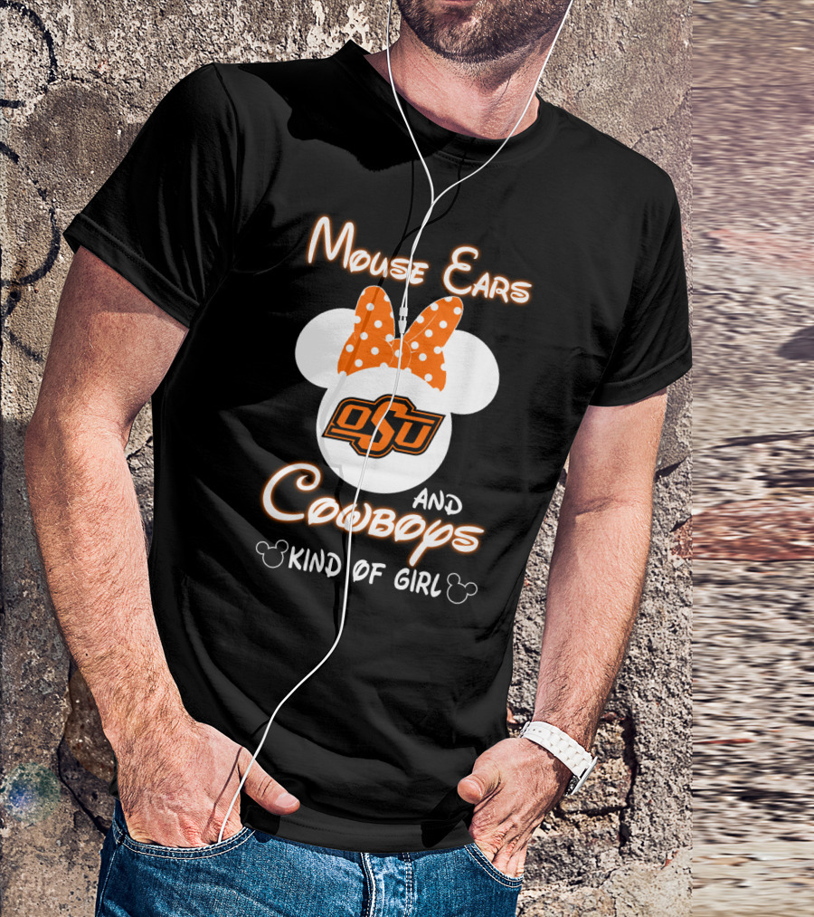 Mouse Ears Osu Cowboys Kind Of Girl T-Shirt