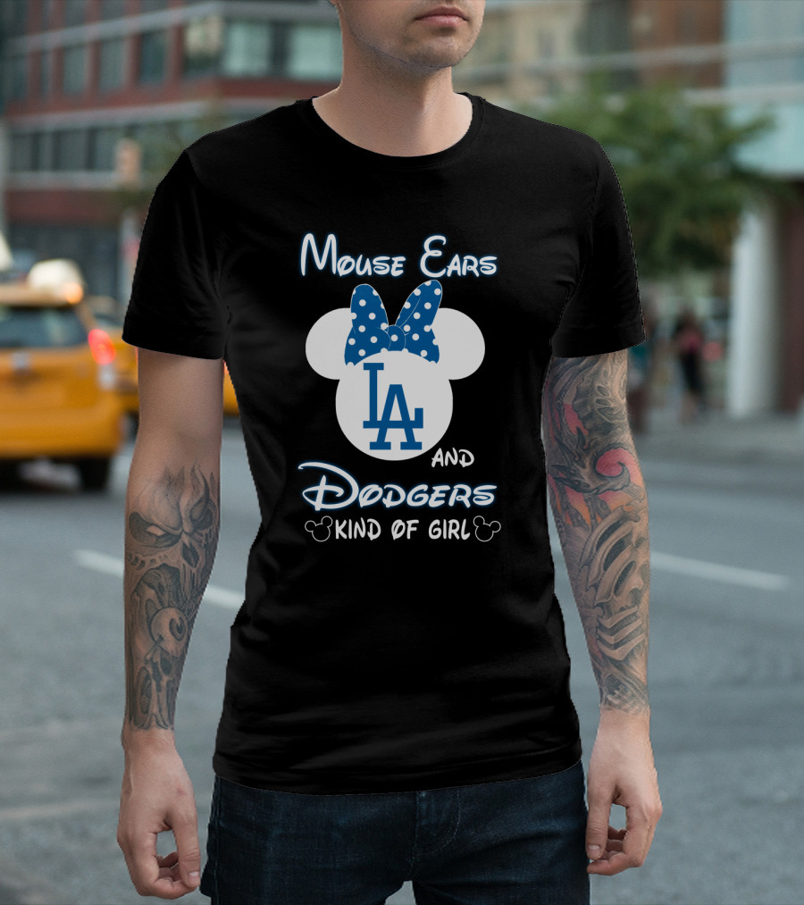 Mouse Ears And Dodgers Kind Of Girl T-Shirt
