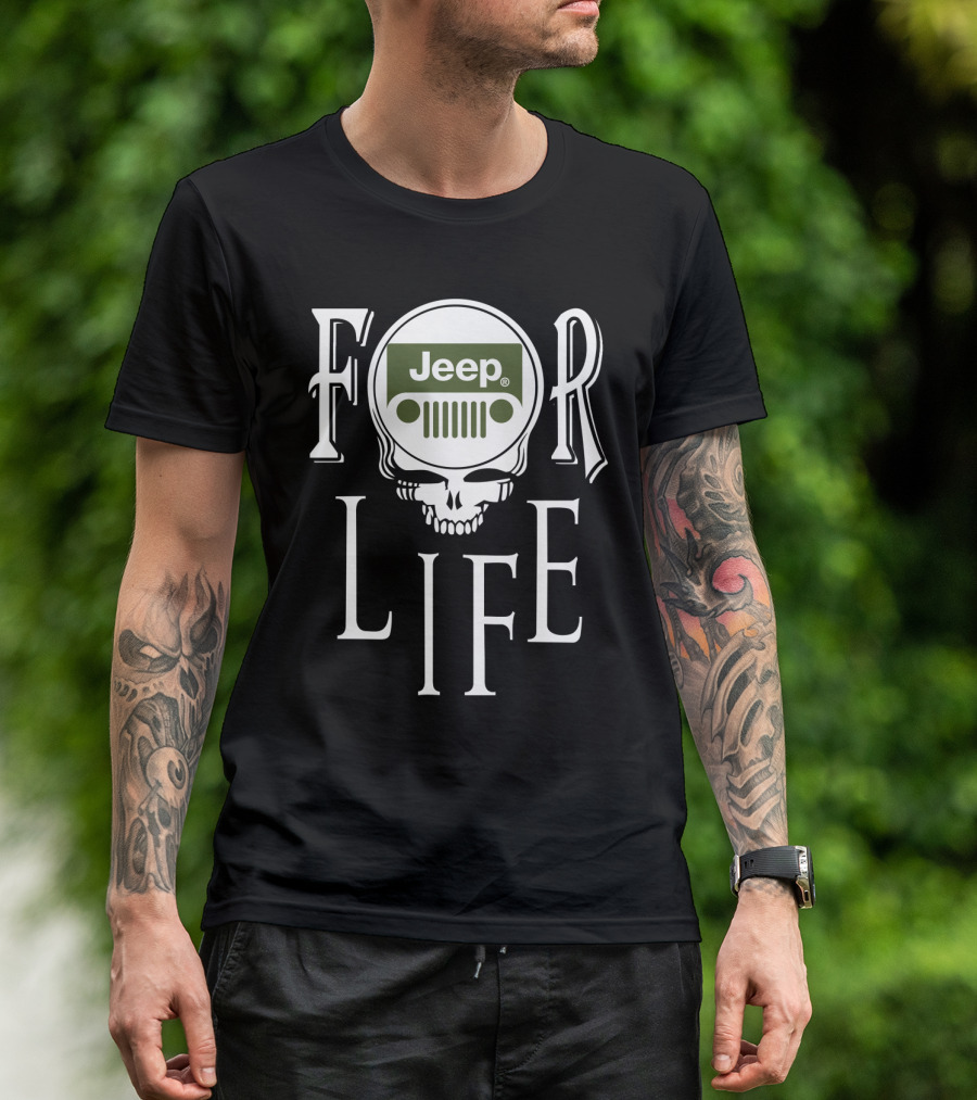 Jeep Skull Logo Gratefuldead For Life T-Shirt