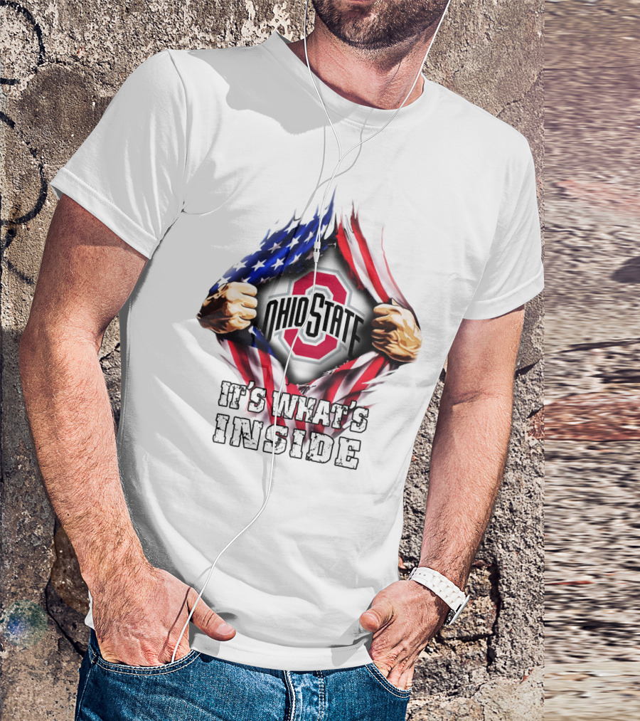 Ohio State It's What's Inside American Flag Ncaa T-Shirt