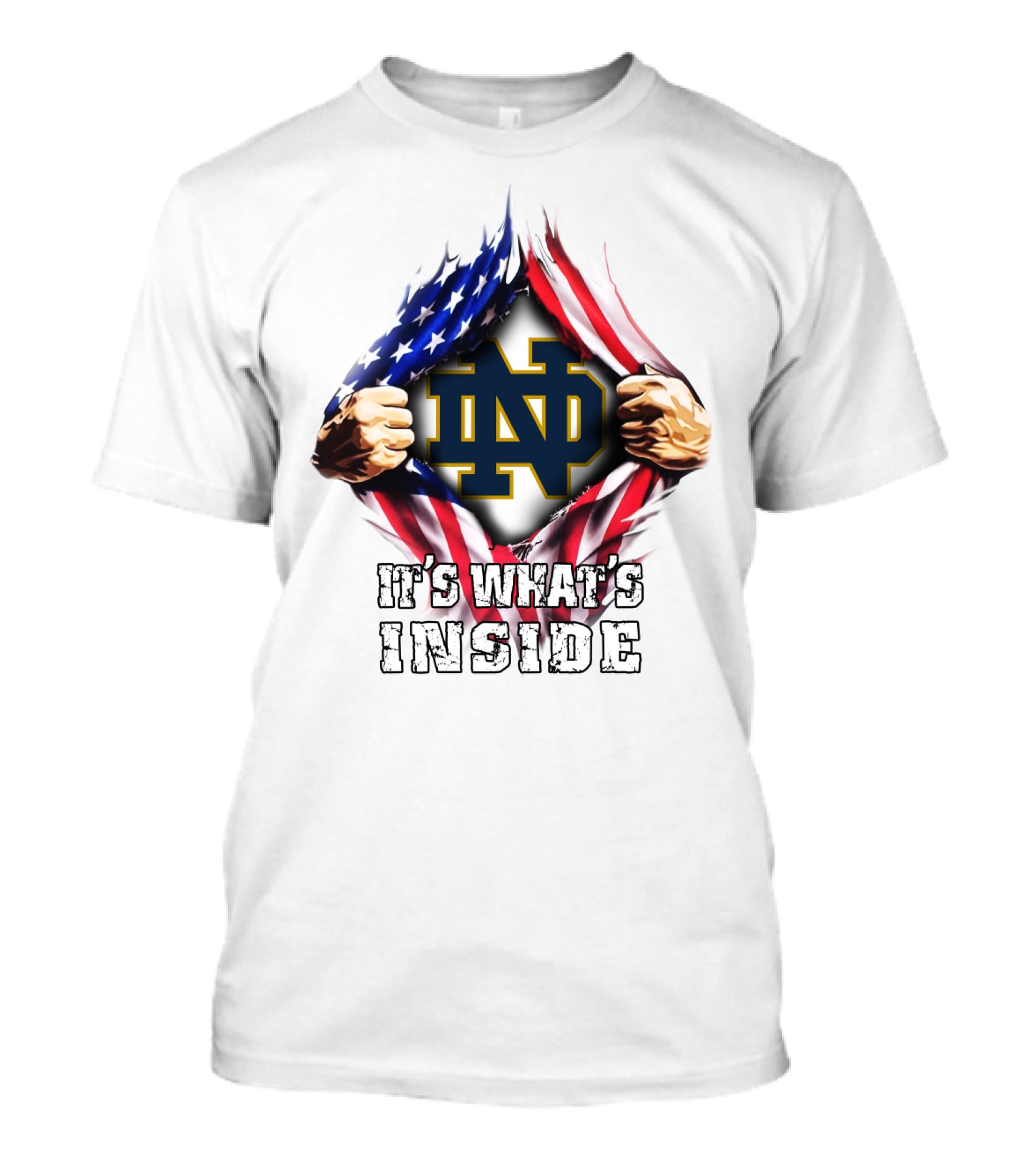 American Flag Notre Dame It's What's Inside T-Shirt