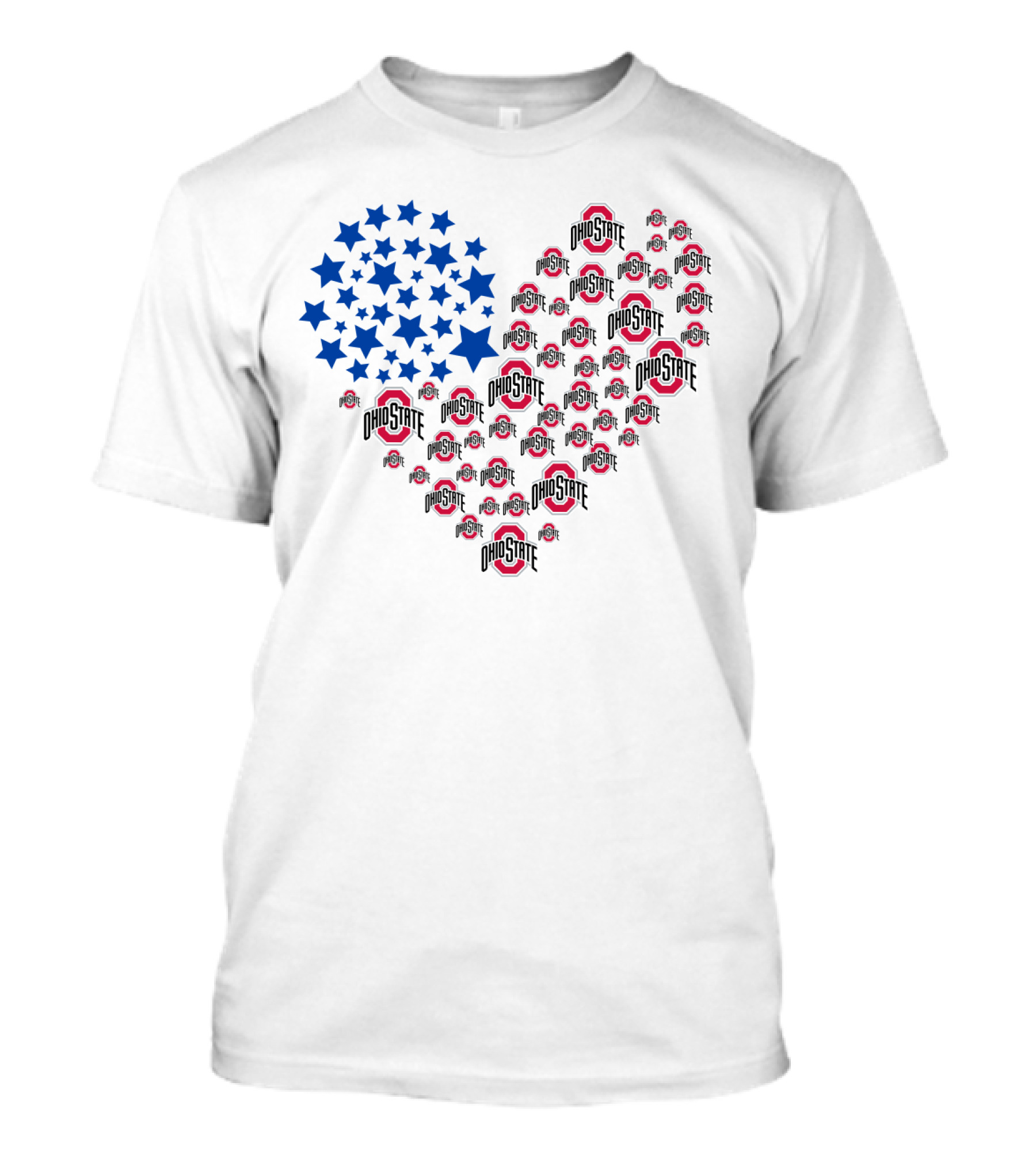 Ohio State Heart Flag T-Shirt