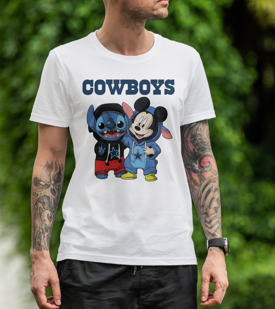 Cowboys Disney Stitch Mickey T-Shirt