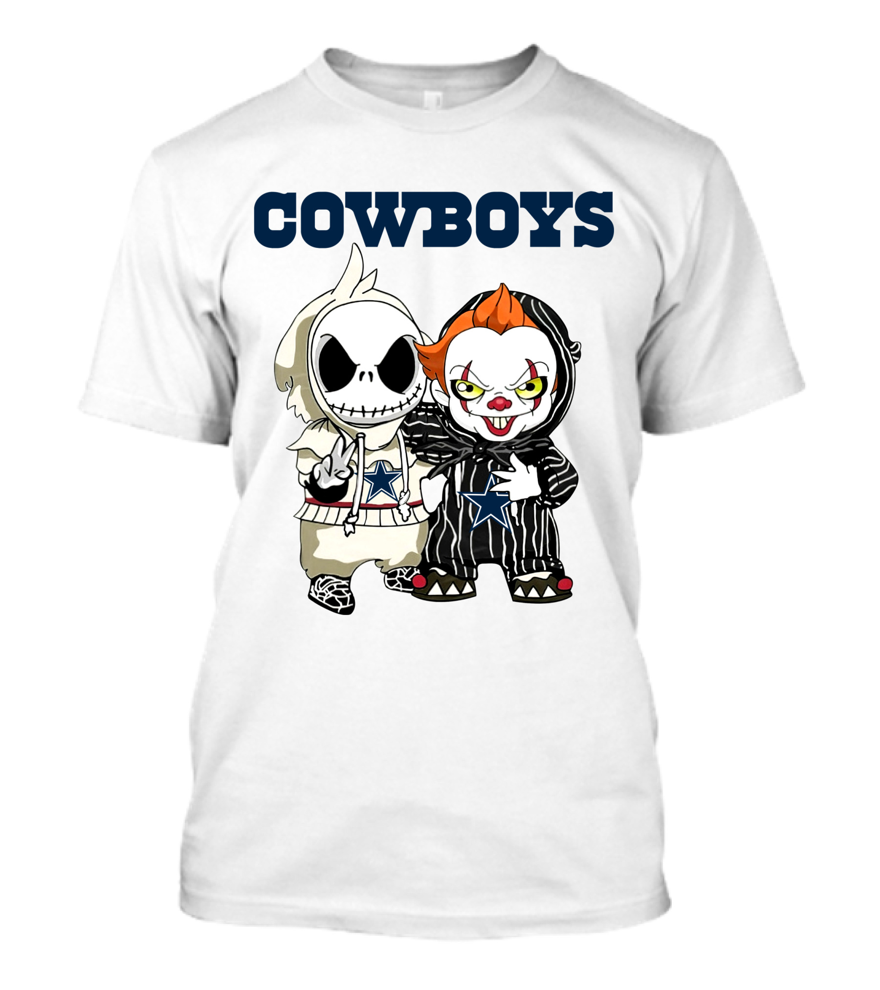 Cowboys Jack Skellington Pennywise With Stars T-Shirt