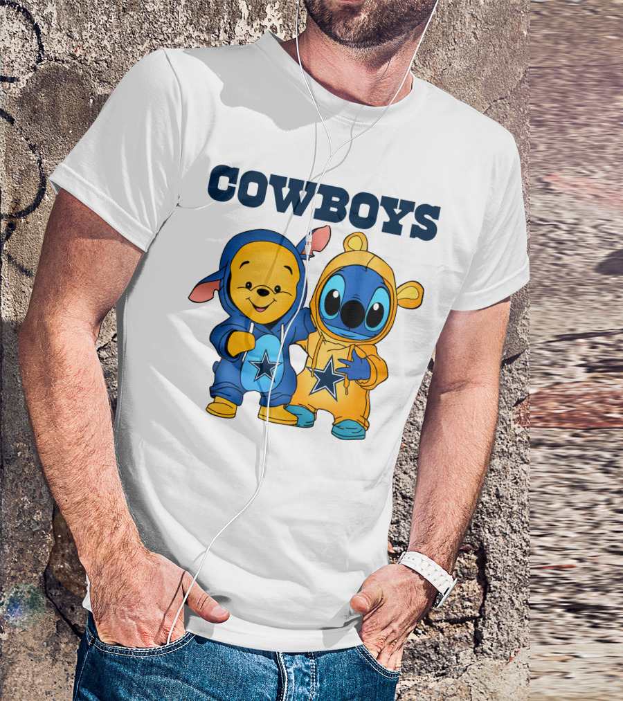 Cowboys Pooh Stitch Outfit T-Shirt
