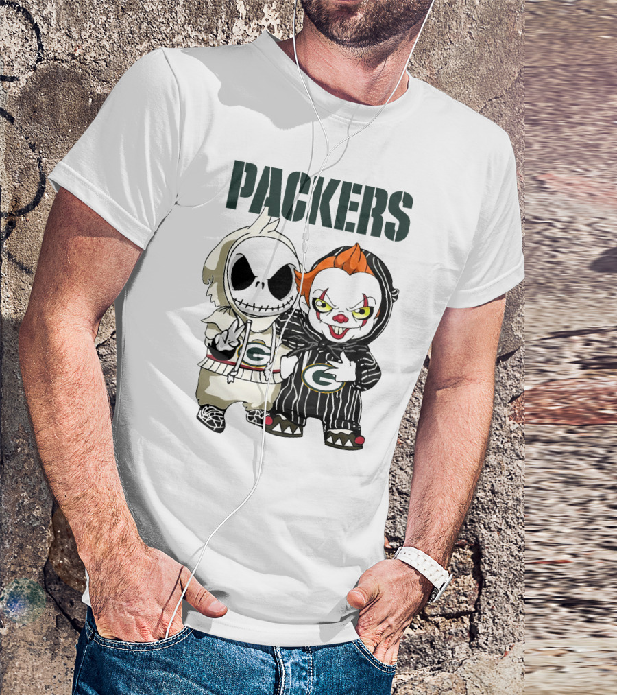 Packers Jack Skellington And Pennywise Crossover T-Shirt