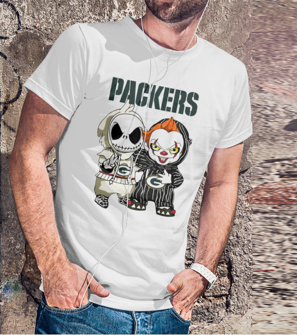Packers Jack Skellington And Pennywise Crossover T-Shirt