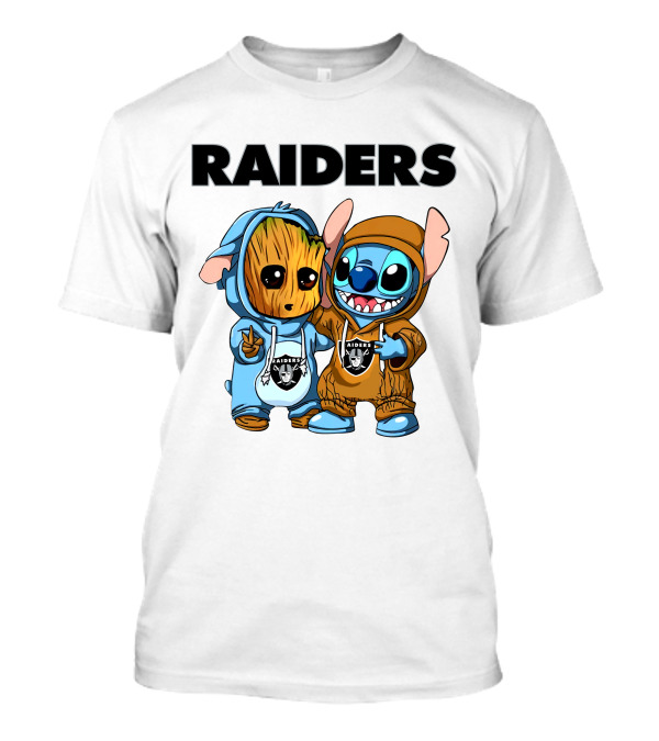 Raiders Groot And Stitch T-Shirt