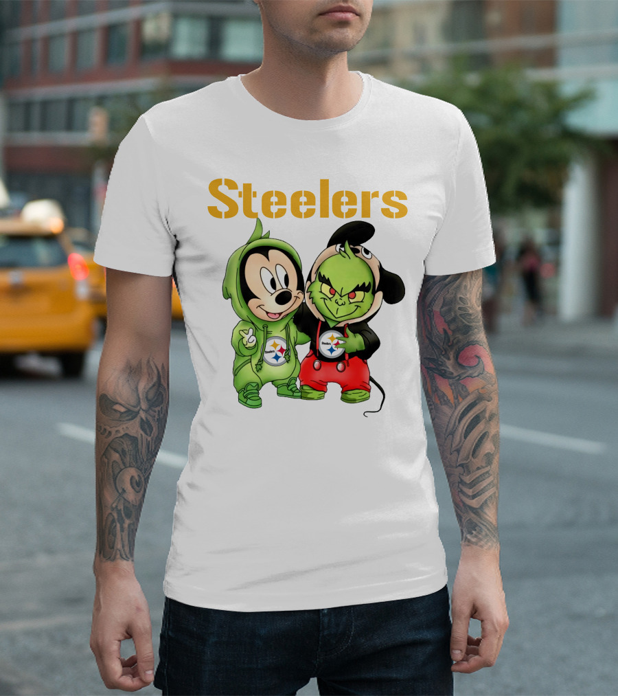 Steelers Mickey and Grinch T-Shirt