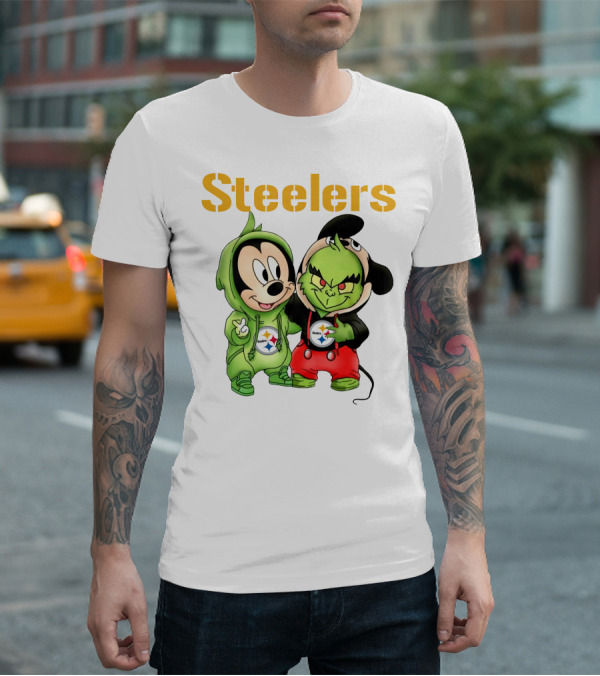 Steelers Mickey And Grinch T-Shirt
