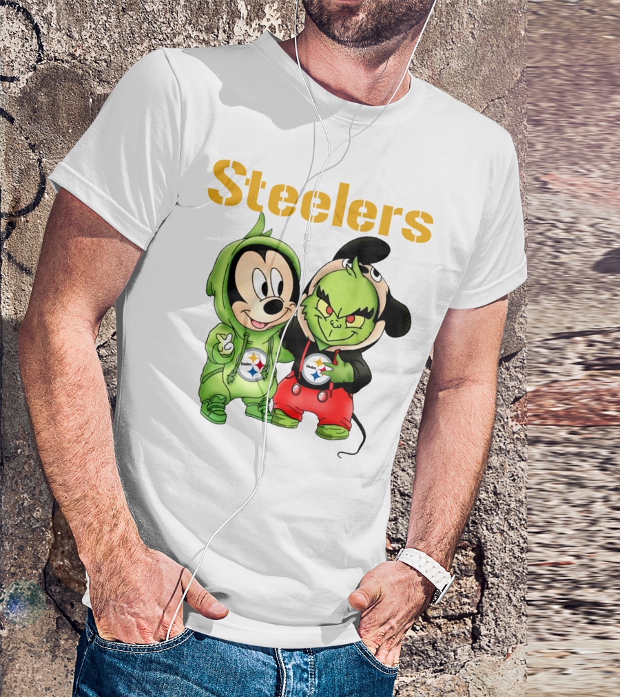 Steelers Mickey And Grinch T-Shirt