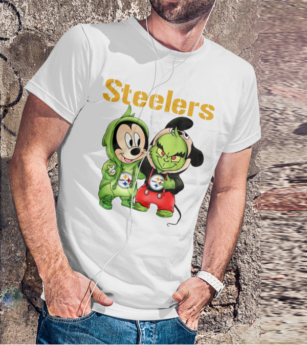 Steelers Mickey And Grinch T-Shirt
