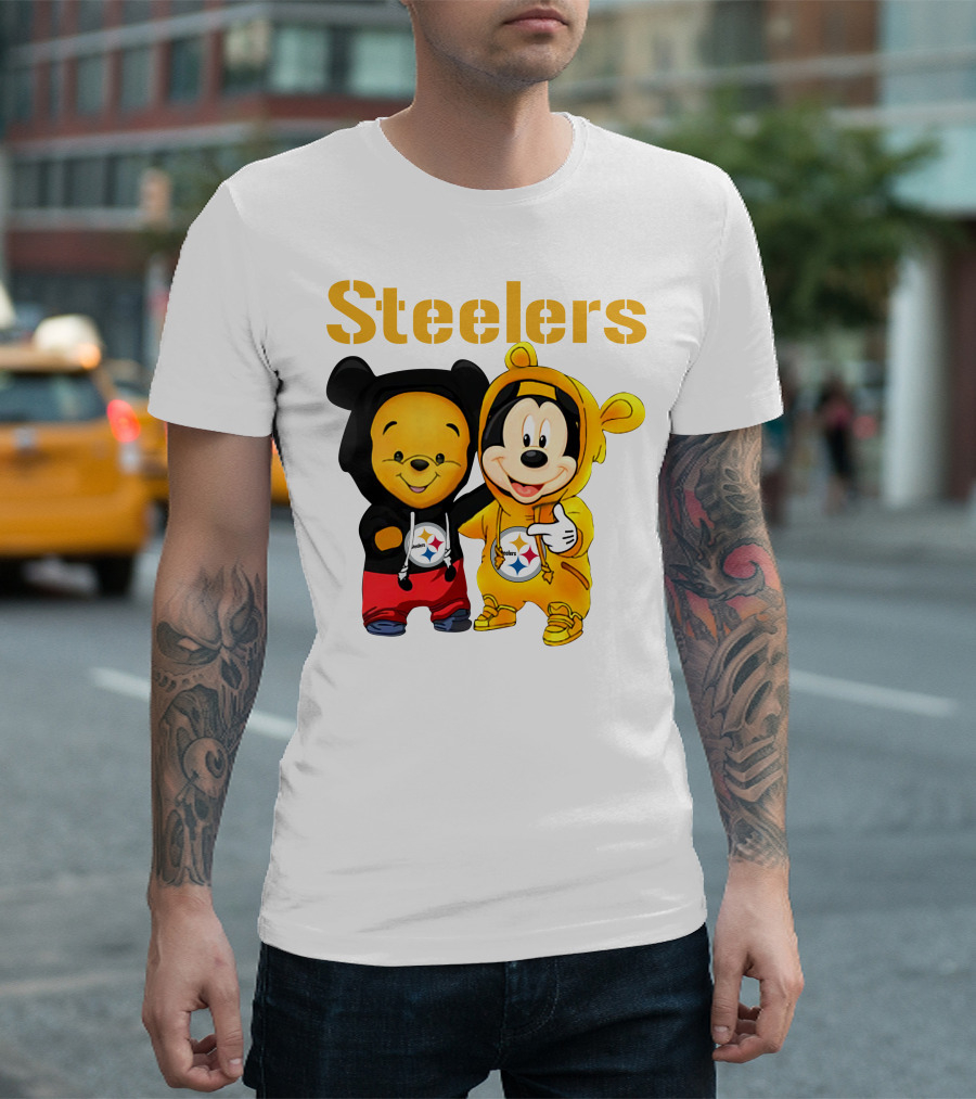 Steelers Pooh Mickey T-Shirt