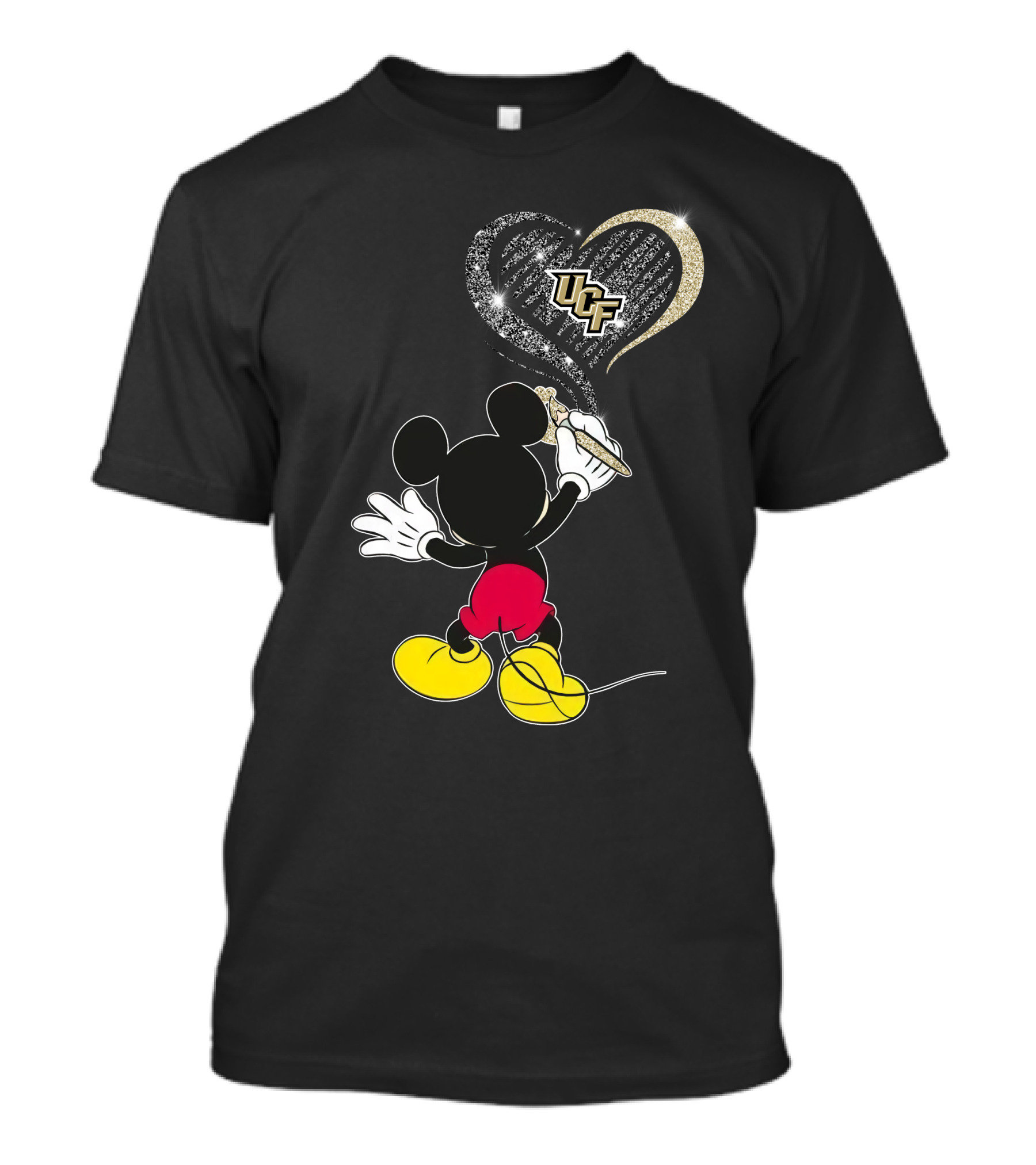UCF Knights 33 Mickey Heart T-Shirt