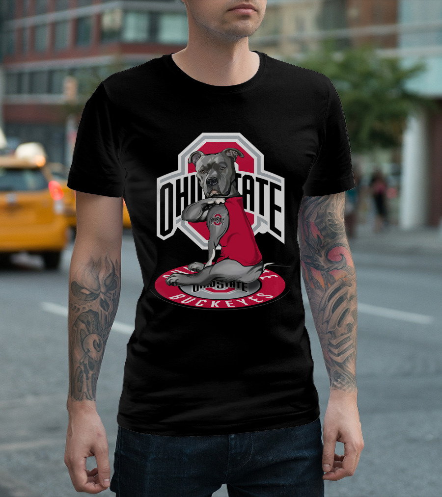Ohio State Buckeyes Dog In Red Vest T-Shirt