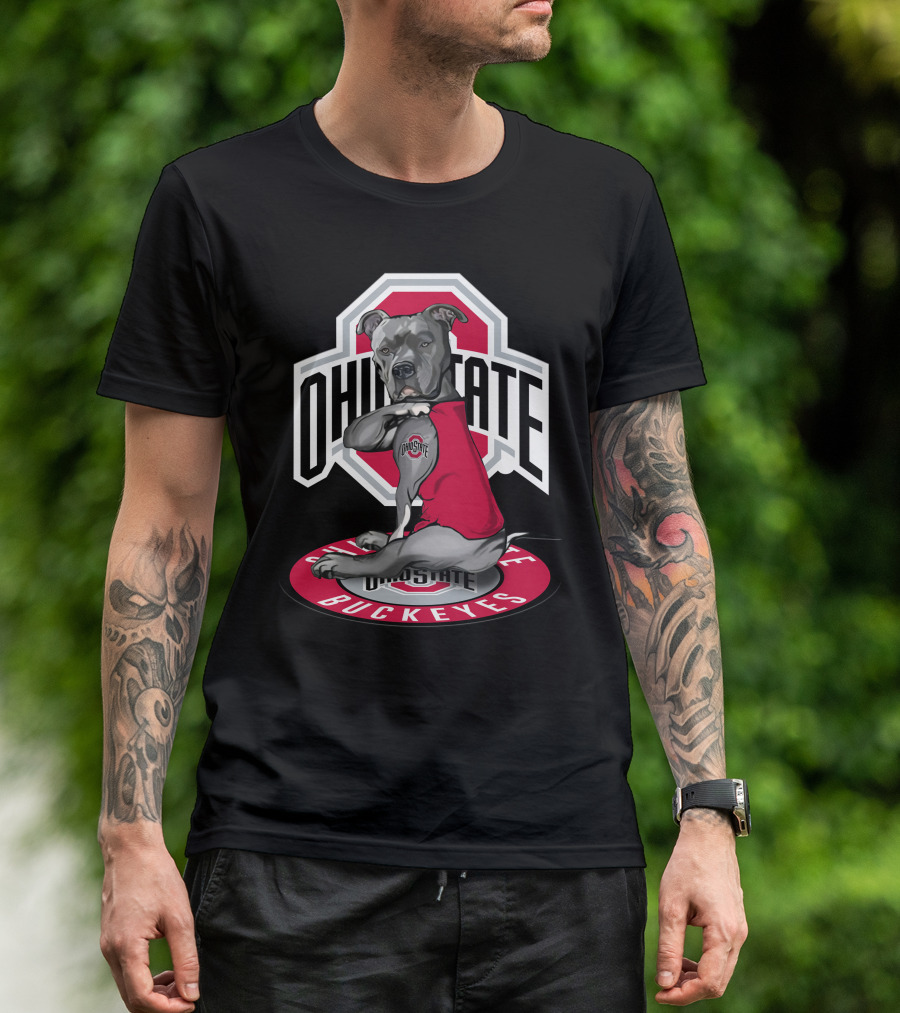 Ohio State Buckeyes Dog In Red Vest T-Shirt