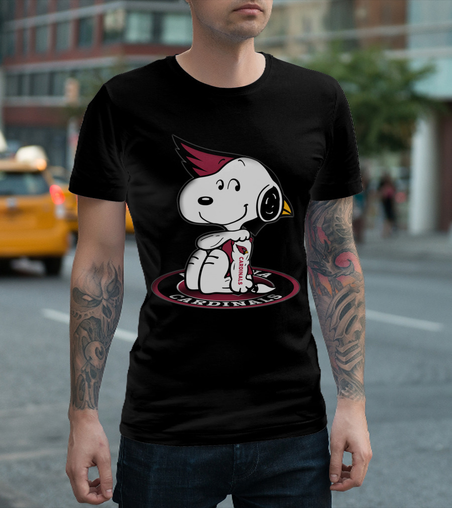 Arizona Cardinals Snoopy Peanuts Nfl Logo Mashup T-Shirt