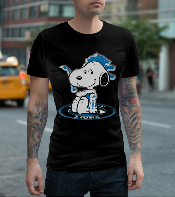 Snoopy Detroit Lions Football Peanuts Nfl Team T-Shirt