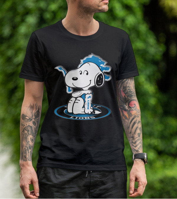 Snoopy Detroit Lions Football Peanuts Nfl Team T-Shirt