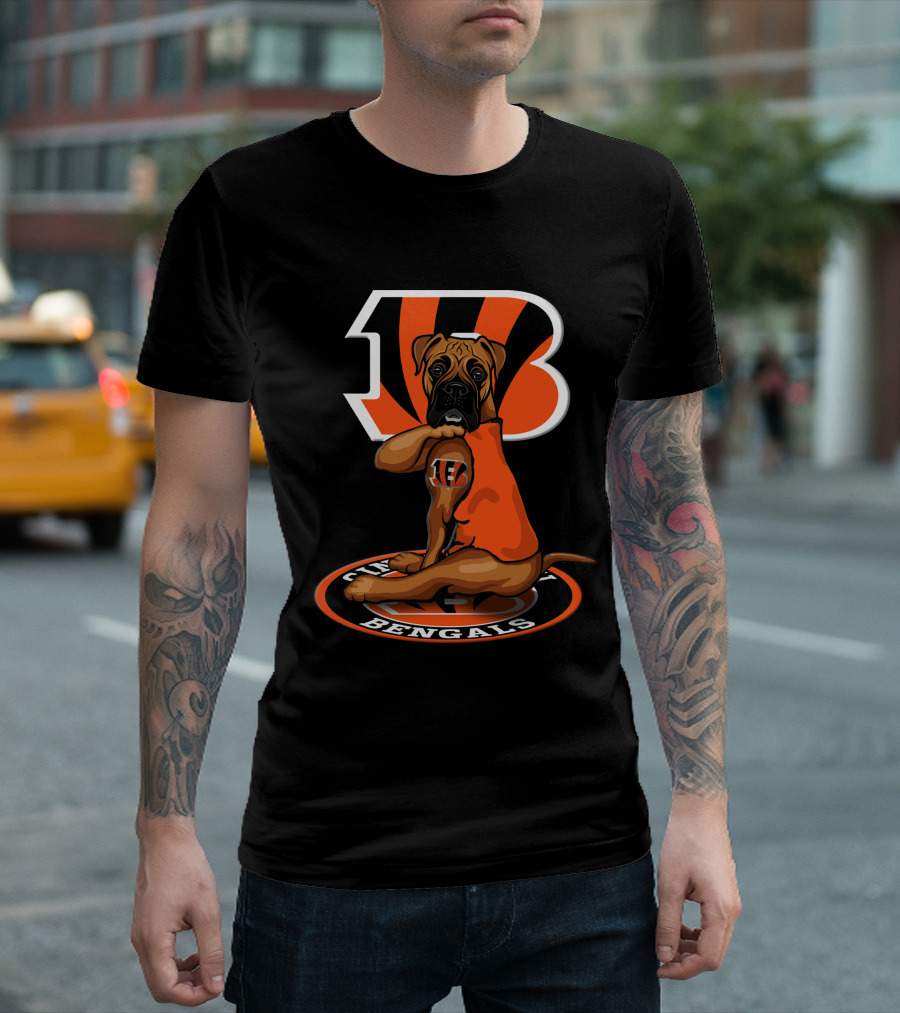 Cincinnati Bengals Dog Logo Football Team T-Shirt