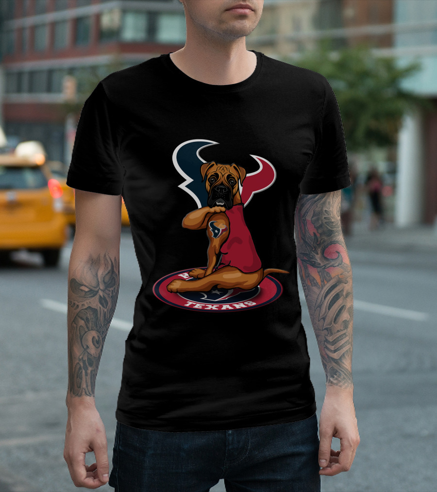 Houston Texans Boxer Dog T-Shirt