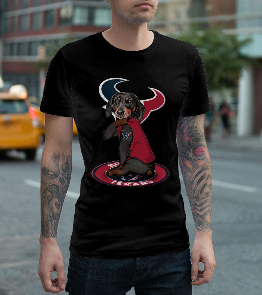 Houston Texans Dachshund Dog T-Shirt