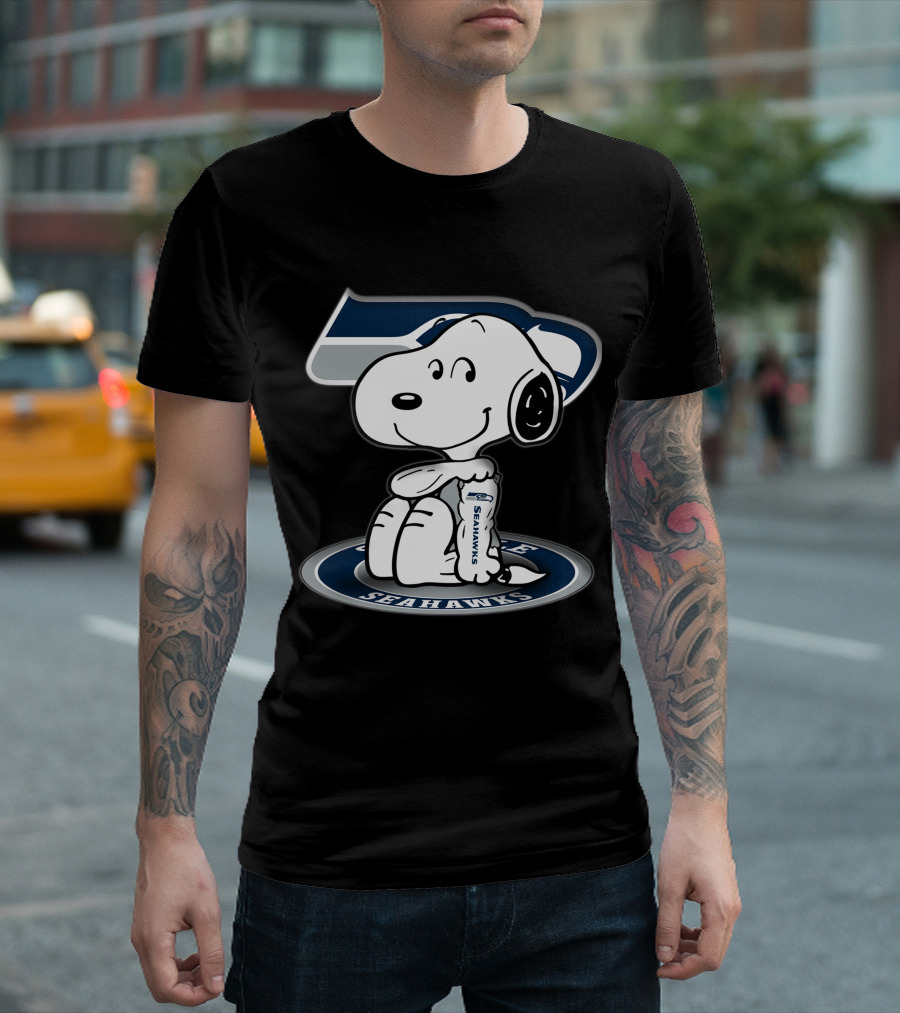 Snoopy Hugging Seattle Seahawks T-Shirt