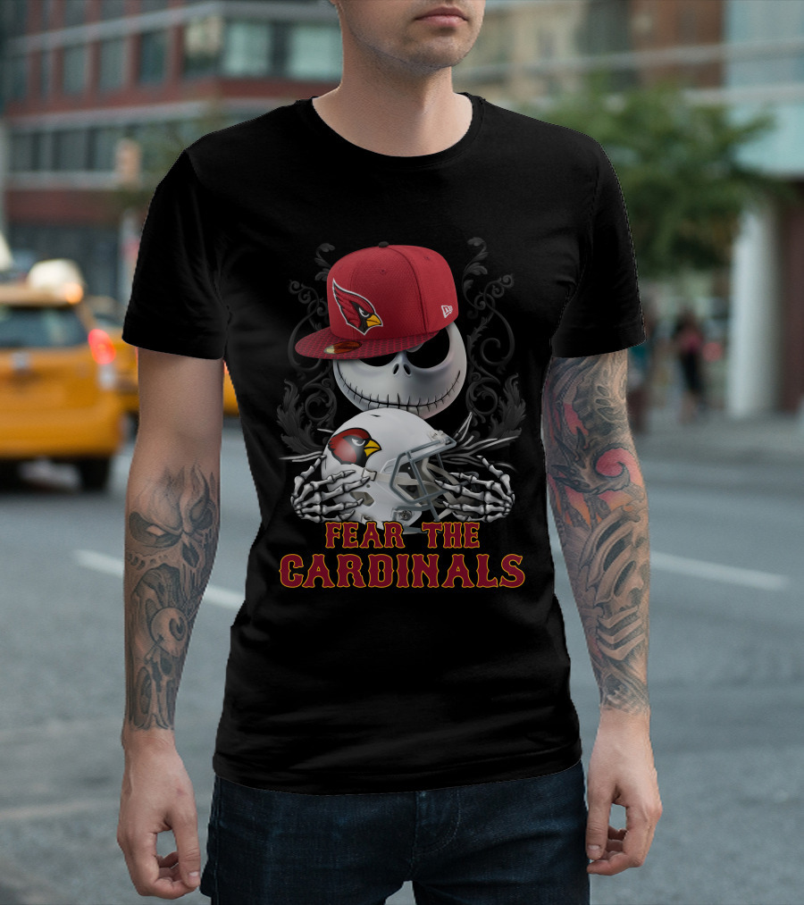 Arizona Cardinals Fear The Cardinals Skeleton Art T-Shirt
