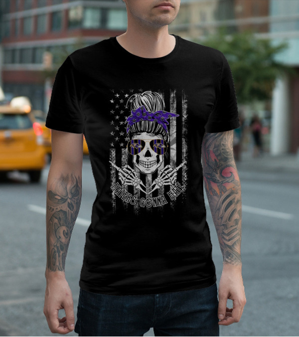 Haters Gonna Hate Baltimore Ravens Skull With Sunglasses And Stars T-Shirt