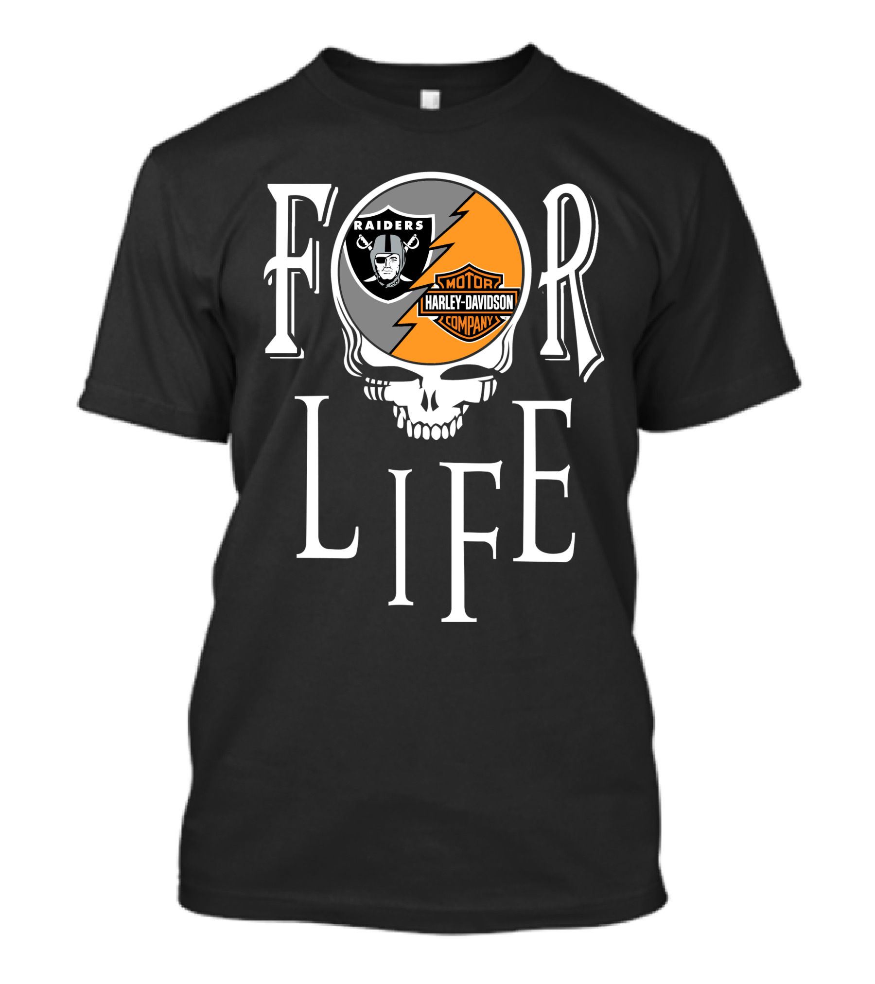 Las Vegas Raiders Harley Davidson Nfl For Life T-Shirt