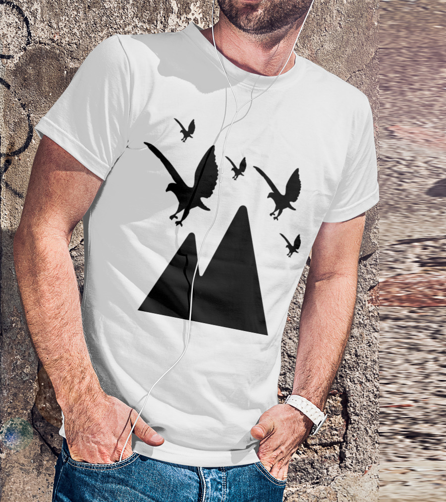 Eagles Flying Over Mountain Peaks T-Shirt