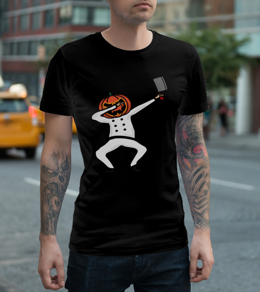 PUMPKIN DAB BUTCHER HALLOWEEN COSTUME CLEAVER T-Shirt