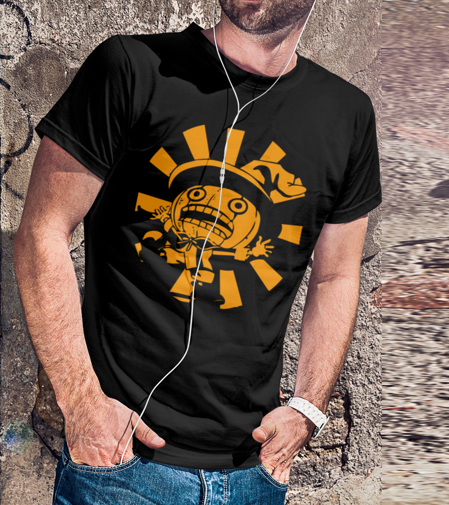 Scare Pumpkin Witch Hat Halloween Sunburst T-Shirt