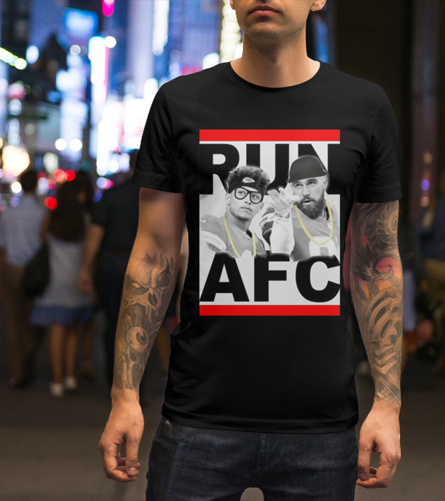 Patrick Mahomes Travis Kelce Run AFC T-Shirt