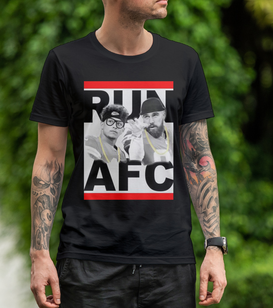 Patrick Mahomes Travis Kelce Run AFC T-Shirt