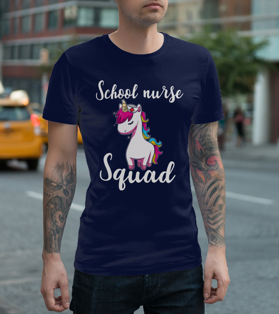 School Nurse Squad Unicorn T-Shirt