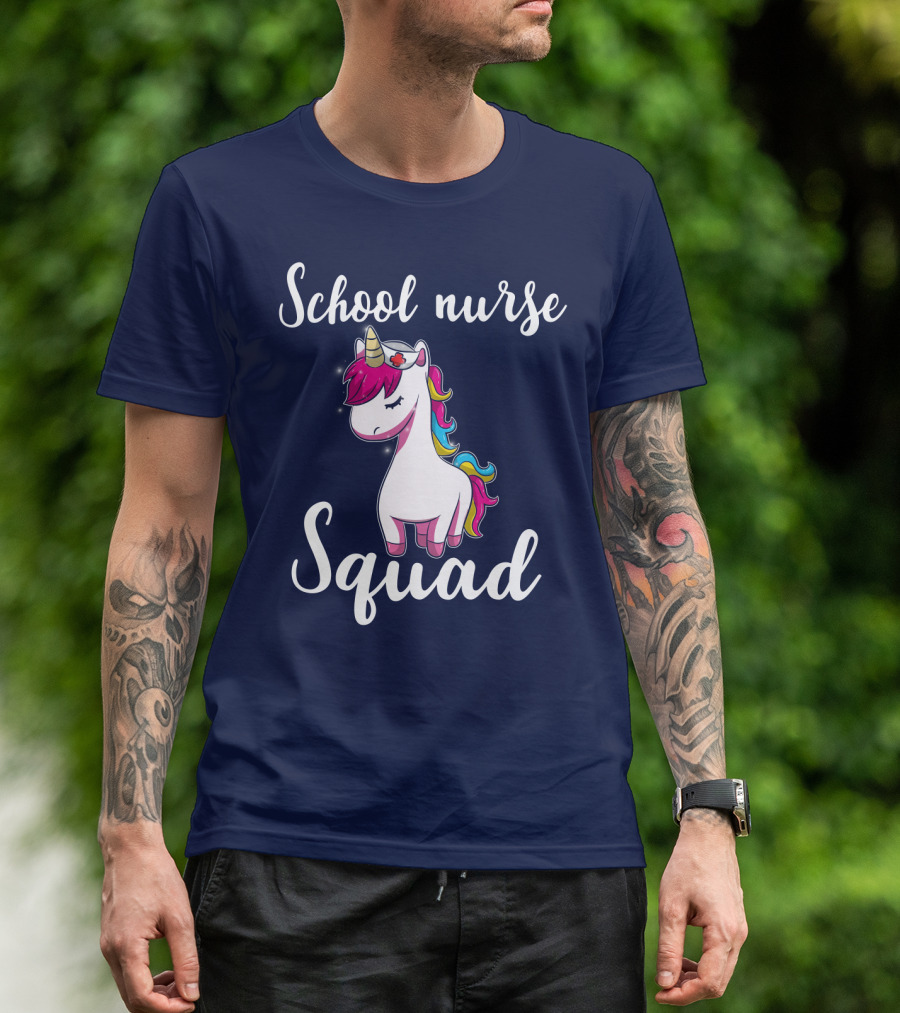 School Nurse Squad Unicorn T-Shirt