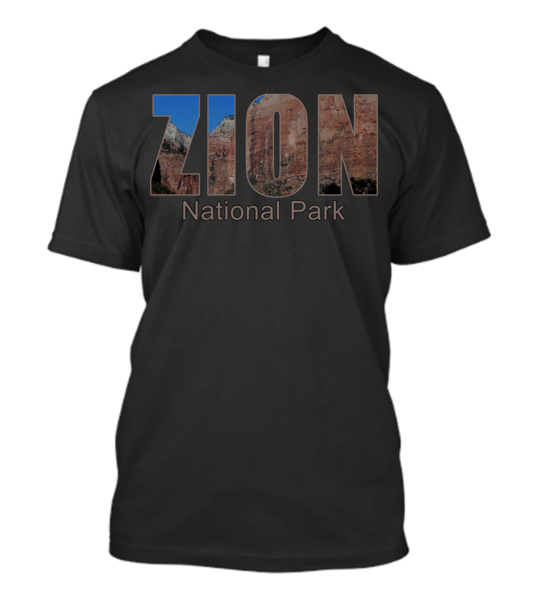 Zion National Park Scenic Rock Formations Bold Landscape T-Shirt