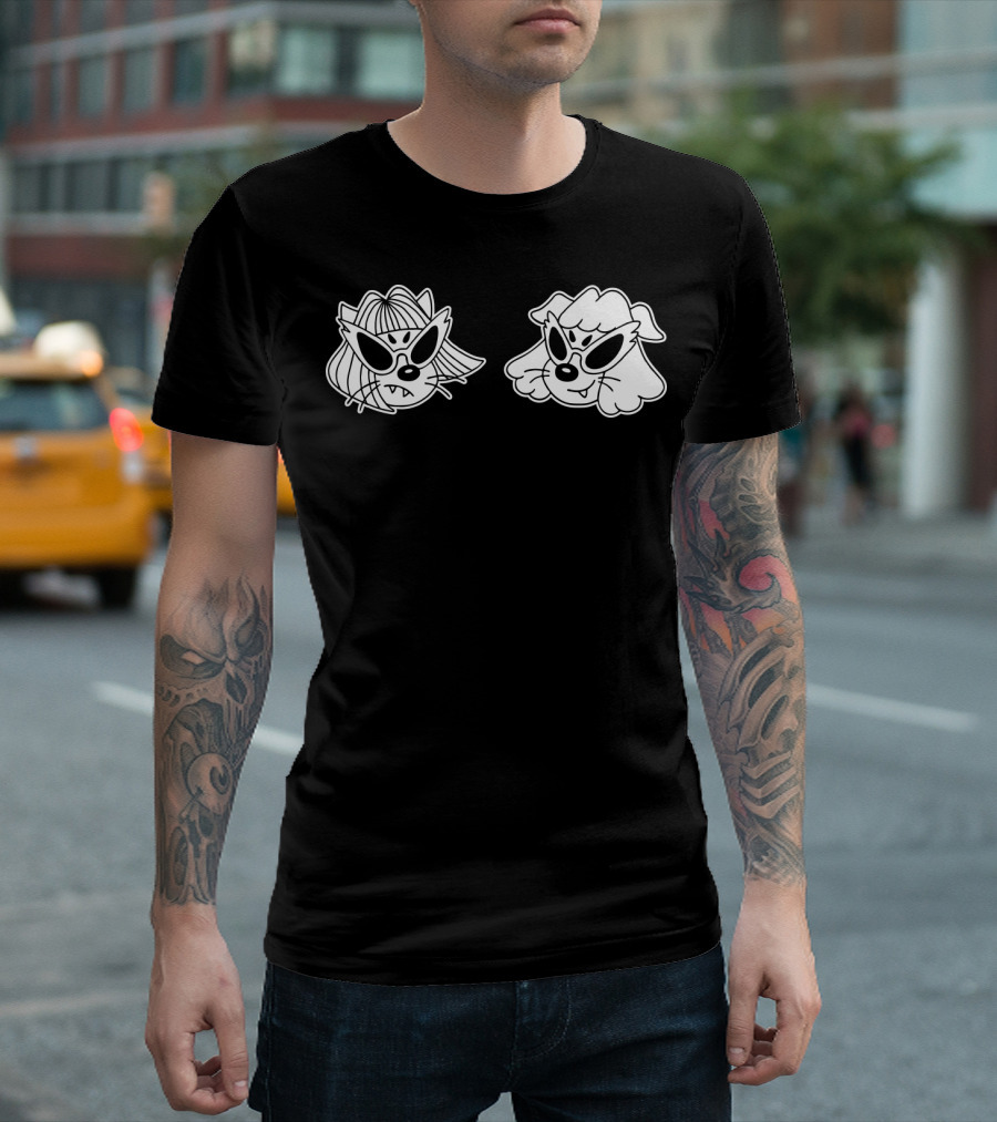 FRIENEMIES Cartoon Characters With Sunglasses And Attitude T-Shirt