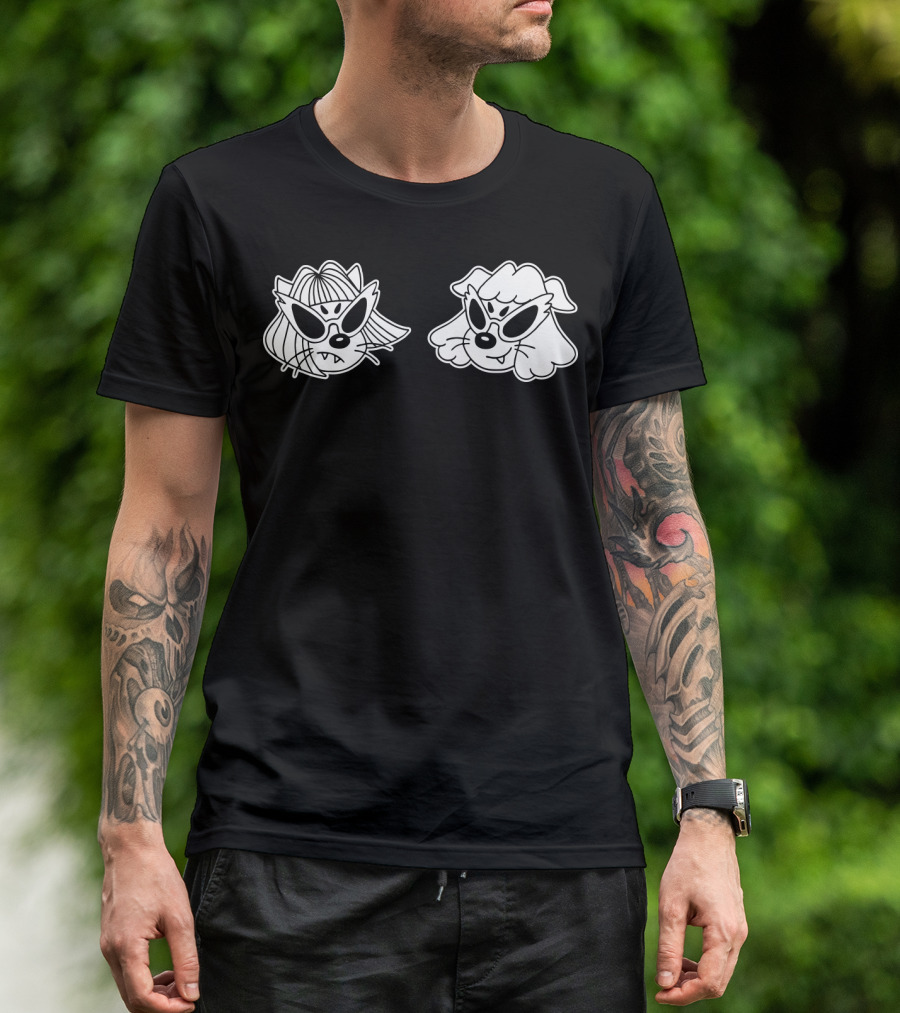 FRIENEMIES Cartoon Characters With Sunglasses And Attitude T-Shirt