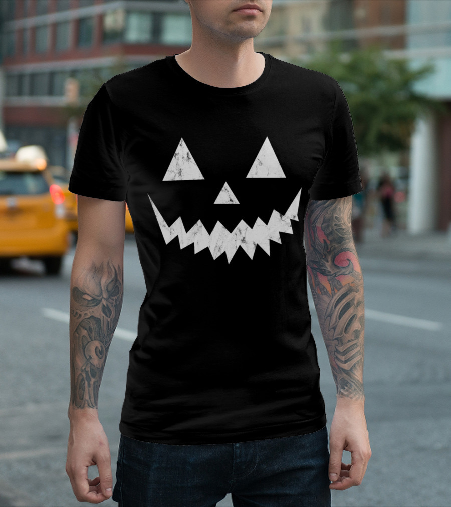 Halloween Spooky Smiling Pumpkin Face T-Shirt