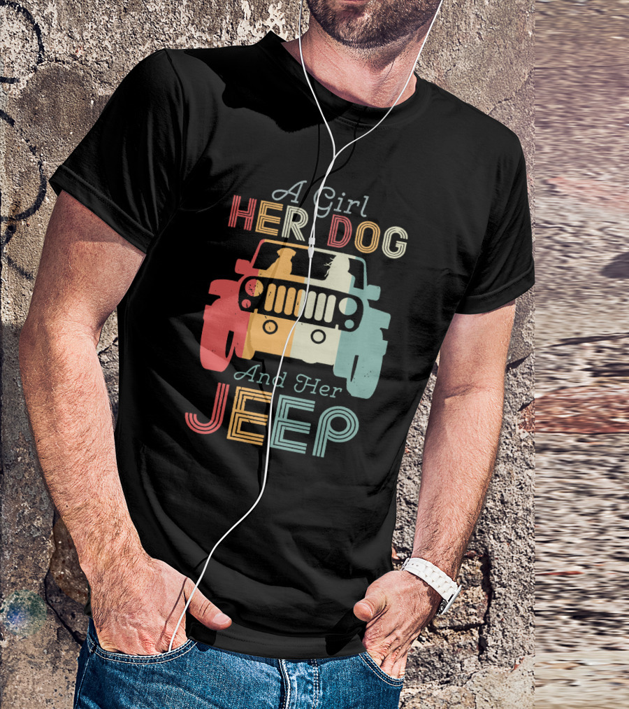 A Girl Her Dog And Her Jeep T-Shirt