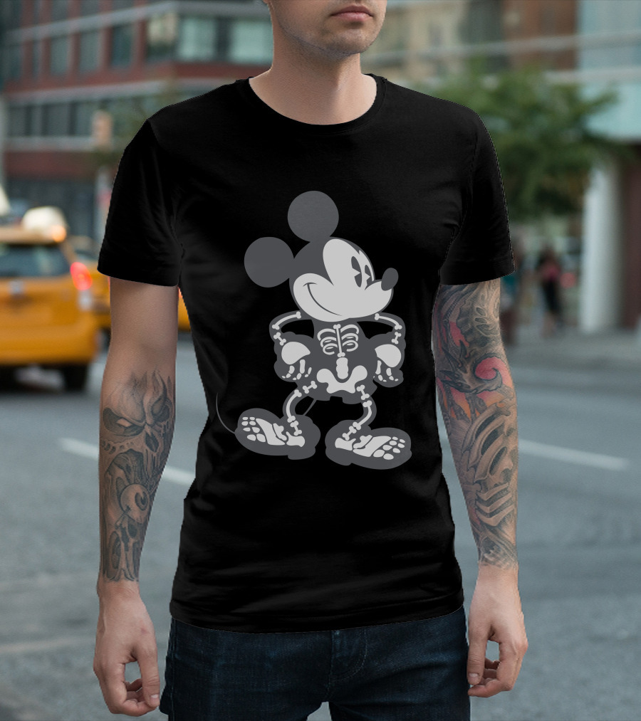 Mickey Mouse Skeleton Halloween T-Shirt