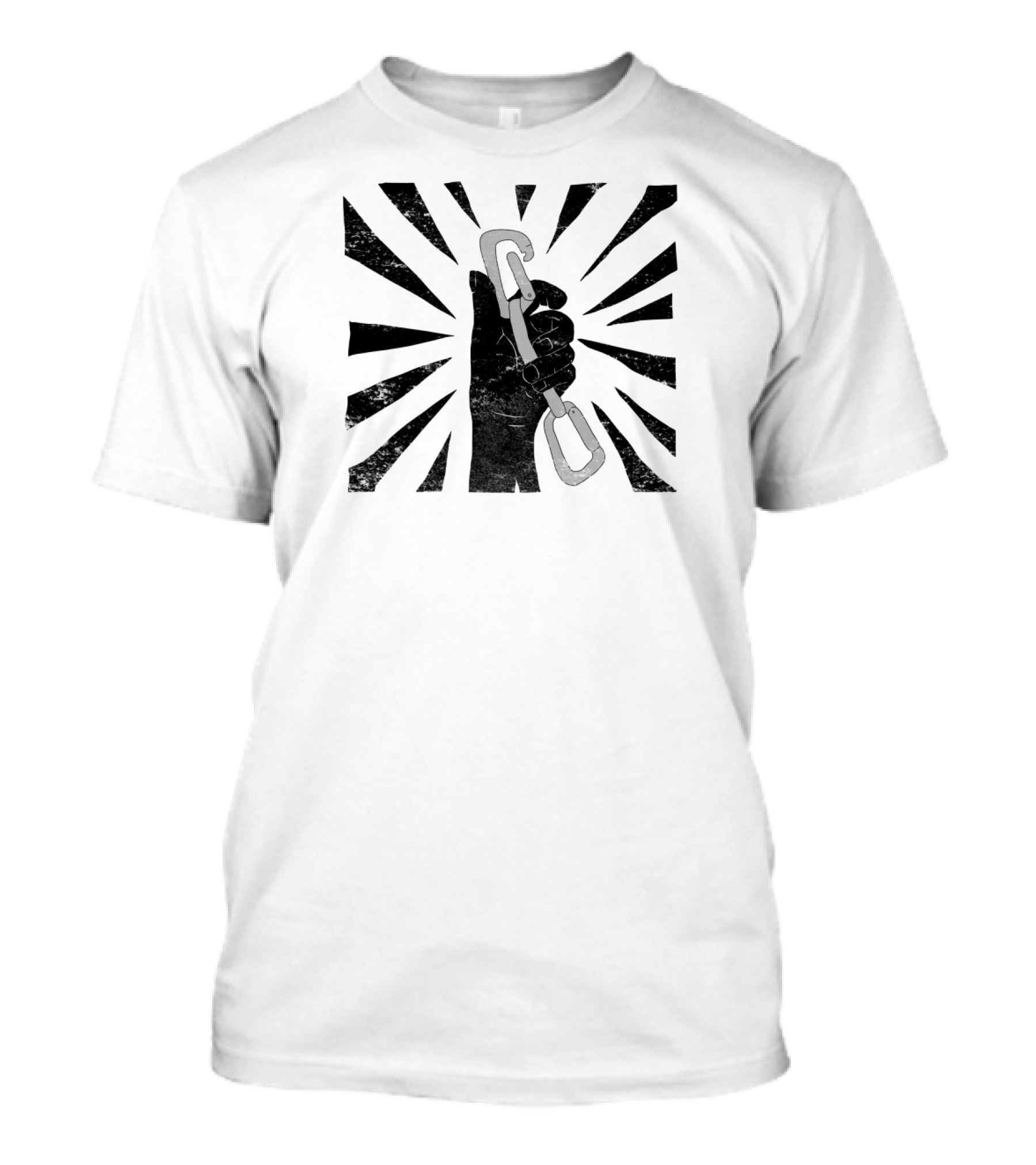 Empowered ClipDog Revolution Fist With Carabiner Rays T-Shirt