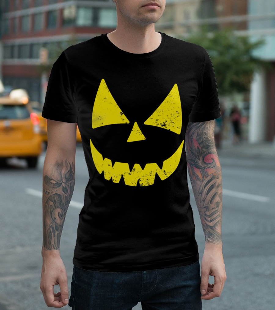 Halloween Jack O Lantern Pumpkin Face T-Shirt