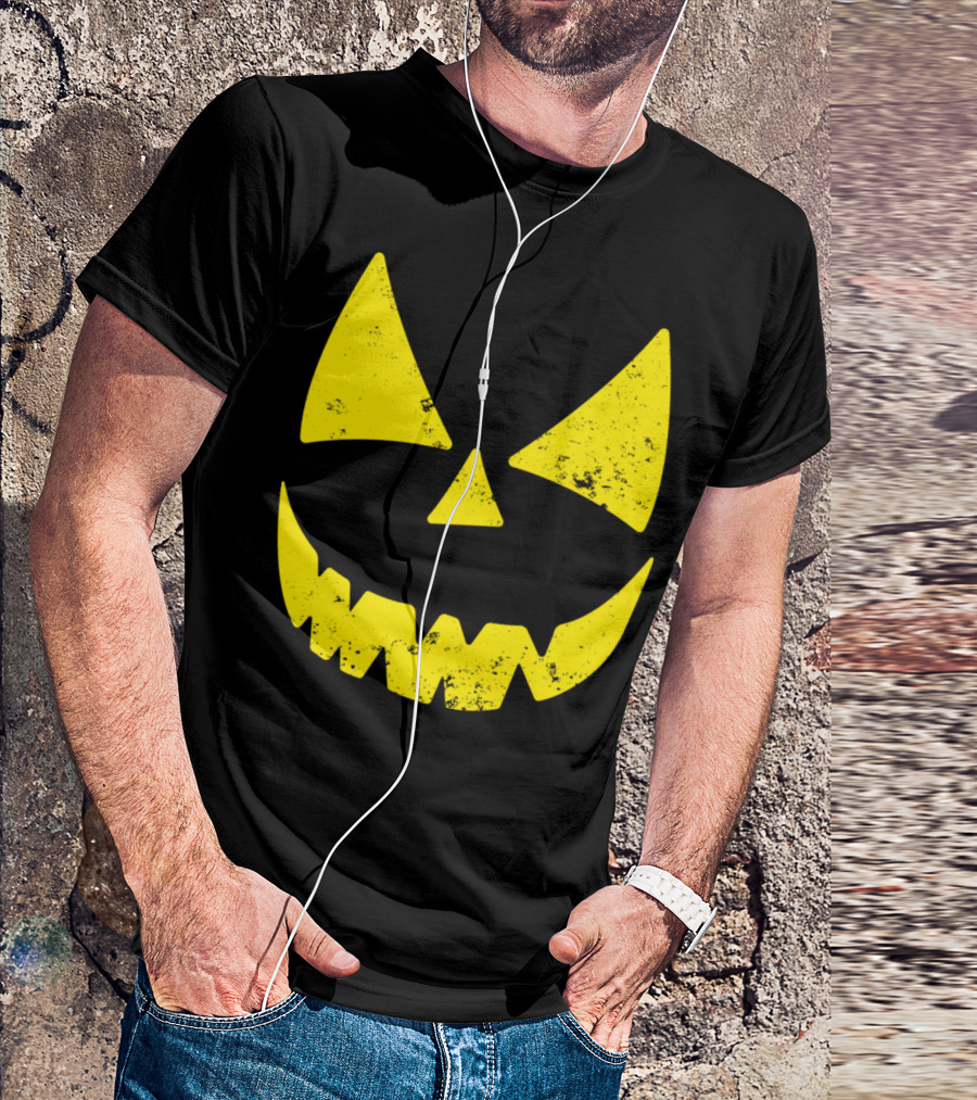 Halloween Jack O Lantern Pumpkin Face T-Shirt