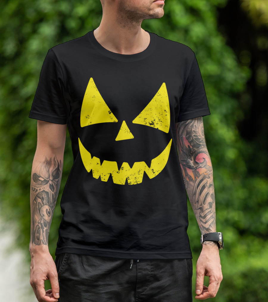Halloween Jack O Lantern Pumpkin Face T-Shirt